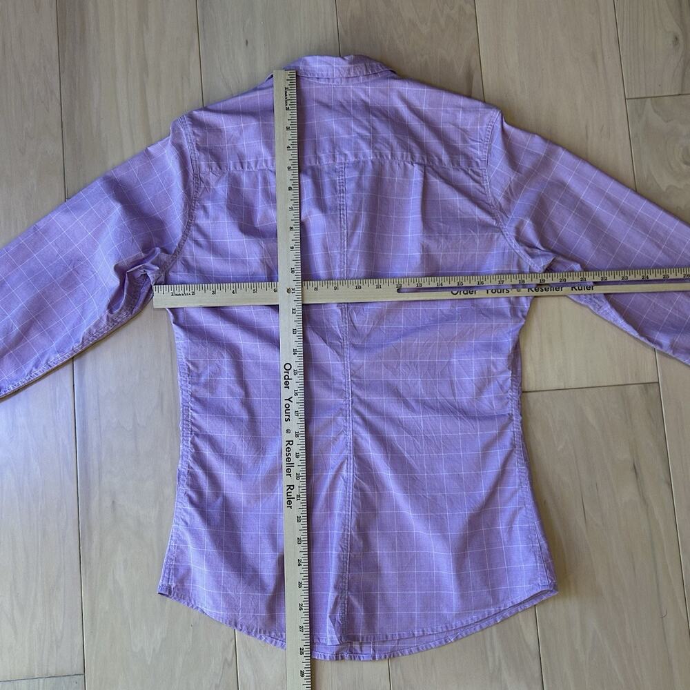 Frank & Button Up Shirt In Plaid Long Sleeve Women’s Large - Picture 6 of 7